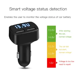 Medidor Voltaje Bateria Carro Cargador