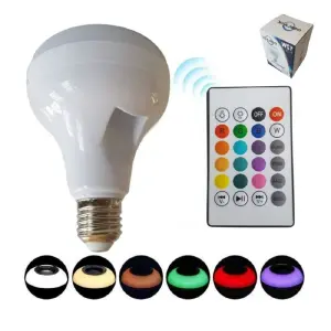 Bombillo Parlante Bluetooth y USB RGB