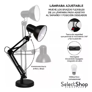Lampara D Mesa Escritorio Brazo Flexible