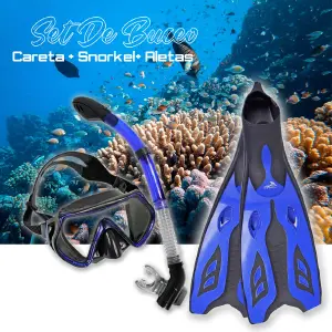 Set De Buceo Careta  Snorkel Y Aletas