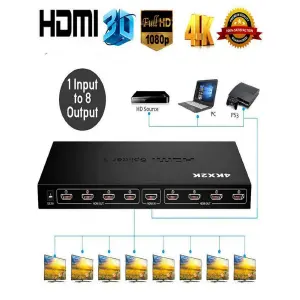 Conmutador Splitter Hdmi, 1 Entrada X 8