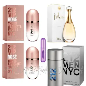 jadore+2 212 rose+212 men nyc+perfumero