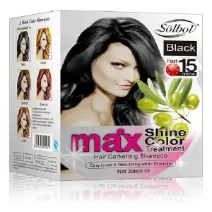 CAJA DE SHAMPOO TINTE (NEGRO) X 10