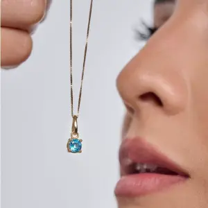 Cadena Oro 18k dije Topacio
