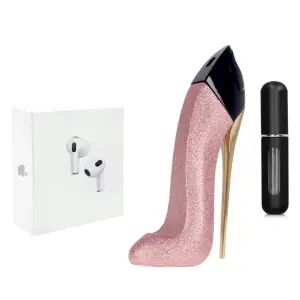 Good girl pink+airpods+perfumero