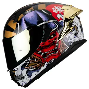 CASCO OBSIDIAN SAMURAI NEGRO AMARILLO