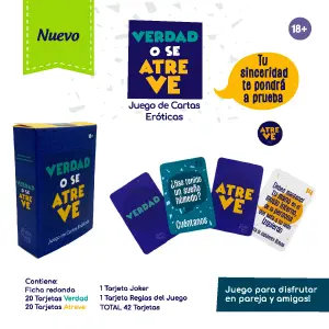 Juego Cartas Eróticas Verdad o Se Atreve