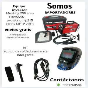 equipo de soldadura + careta inteligente