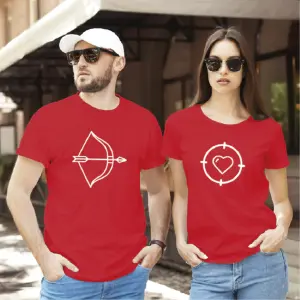 Camiseta estampada t-shirt de pareja arc