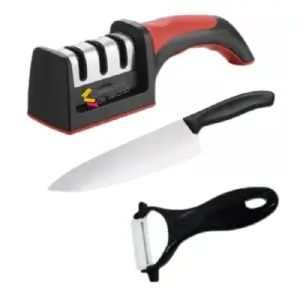 Set De Cocina Afilador-Cuchillo-Pelador
