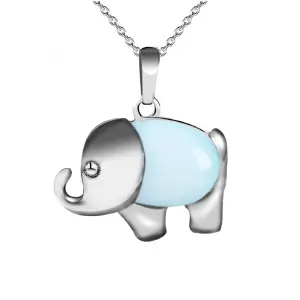 Collar Elefante Cuarzo Piedra Luna Estuc