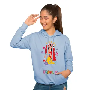 Buzo, Buso Hoodie Karol G celeste