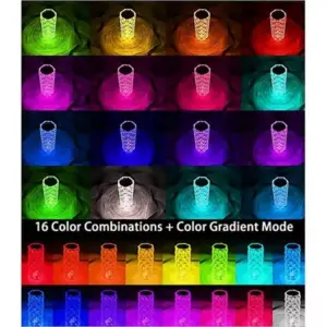 LAMPARA DE CRISTAL  16 COLORES