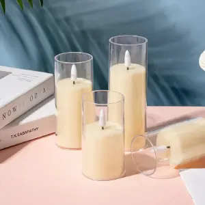 Set velones 3 unidades con pilas luz led
