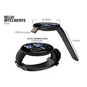 Smartwatch D18 Circular CUALQUIER COLOR
