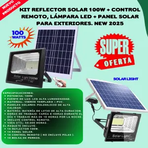 Kit Reflector Solar 100w Control Remoto