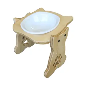 Comedero Elevado Gato 1 Plato Melamina