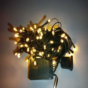 LUZ AMARILLA CABLE VERDE 6METROS 100LEDS