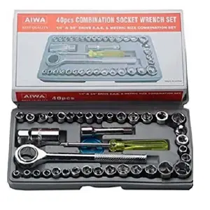 Juego de copas y llave x40 piezas