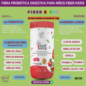 FIBRA PROBIÓTICA PARA NIÑOS FIBER KIDDS: ¡Salud Intestinal para Crecer Felices! - FIBRA PROBIÓTICA PARA NIÑOS FIBER KIDDS