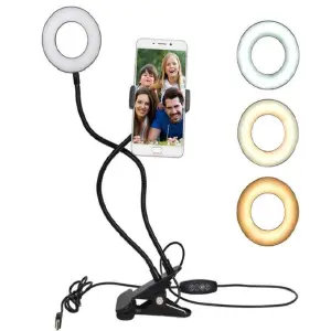 Soporte celular gancho led