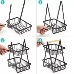 Organizador Cocina Acero Estante Frutas
