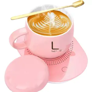 Set De Base Calentadora De Tazas Con Mug