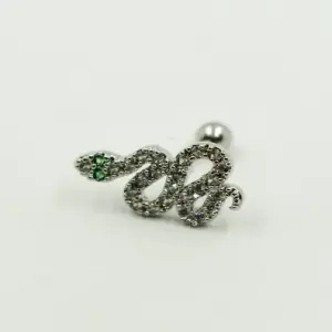 PIERCING PLATEADO SERPIENTE
