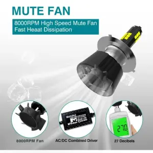 Bombillo Moto Led Mt-8 Max H4
