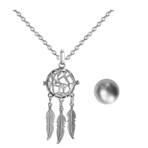 Collar Llamador De Angel Corazon Tejido