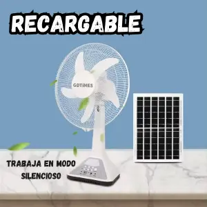 Ventilador Recargable  Panel Solar Gd314