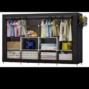 CLOSET PORTATIL EXTRA GRANDE X4 NEGRO
