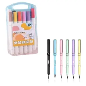MARCADOR ACRILICO X12 + LAPIZ INFINIT X6