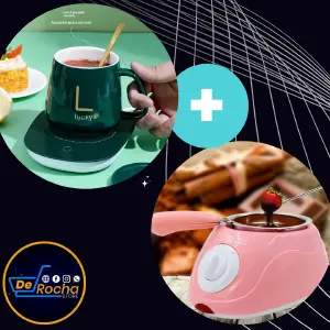 Combo taza calentadora+olla chocolate