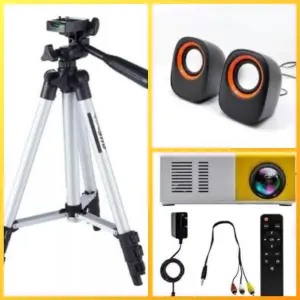 COMBO MINI PROYECTOR + PARLANTE + TRIPOD