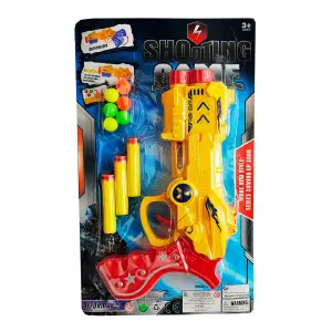 Pistola Lanza Pelotas Dardos Juguete