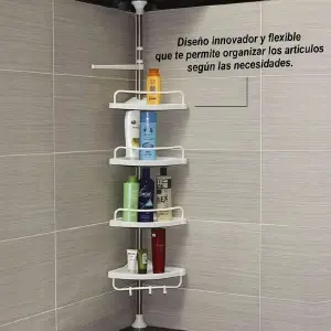Esquinero de baño ajustable de 4 seccion