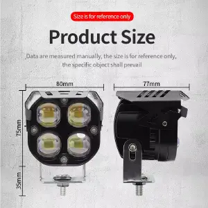 EXPLORADORAS LED 4 LUPAS DRL ROJO