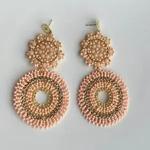 ARETA TEJIDA EN PALO DE ROSA
