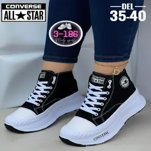 PROMO Bellas Converse Negra Dama