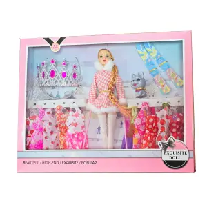 Muñeca Vestidos Accesorios Corona Mascot