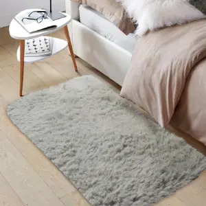 Tapete Pie De Cama Peludo-hogar