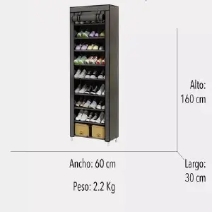 ZAPATERO CUBIERTO 8 NIVELES