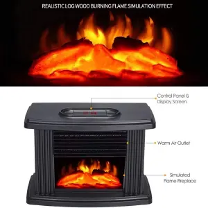 Chimenea LED Realista Calefactor