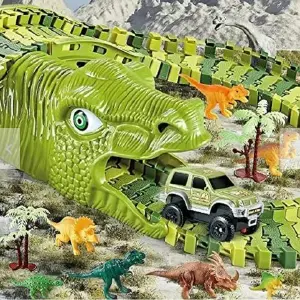 PISTA DE CARROS FLEXIBLE DINOSAURIOS