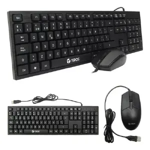 Combo Teclado Mouse Alambrico Español Po