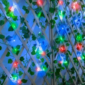 Cortina Luz Led Navidad Campanas 3x2Mts