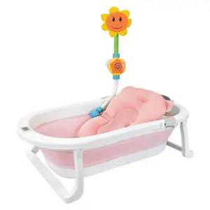 Bañera Plegable, Almohadilla y Ducha para Bebé: ¡La solución perfecta para el baño! - Bañera plegable, almohadilla y ducha beb