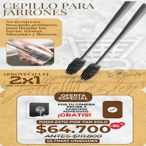 2 cepillos largos+3 gancho colgador