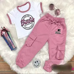 Conj camuflado rosado barbie